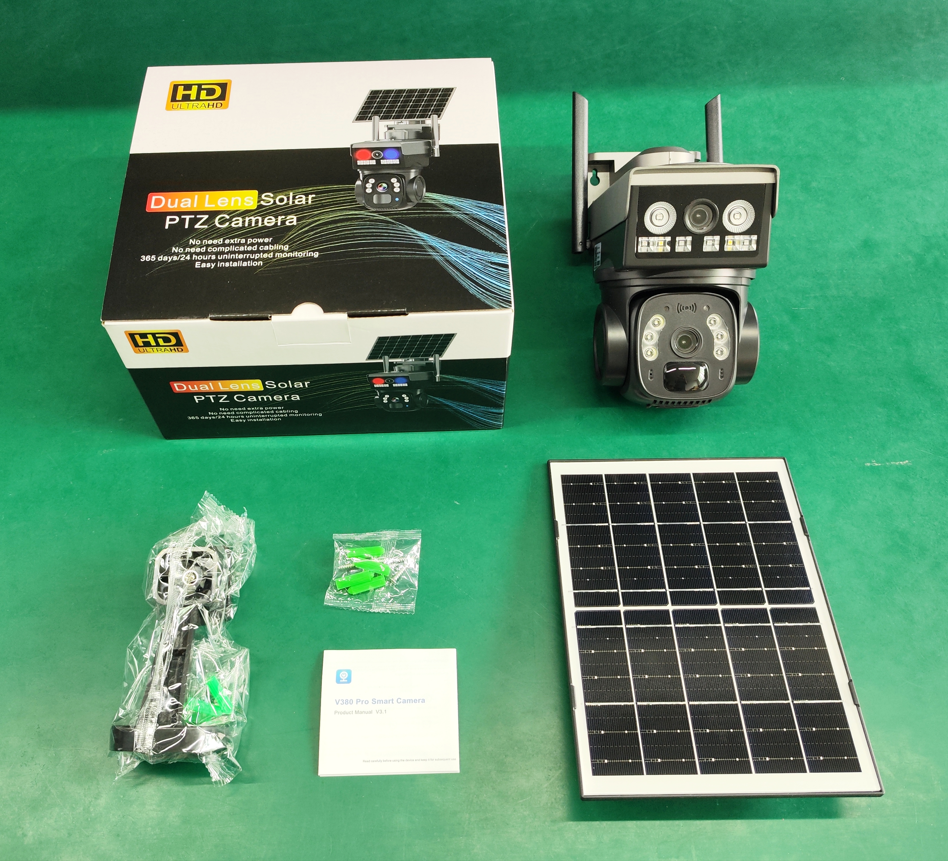 Solar camera home security control