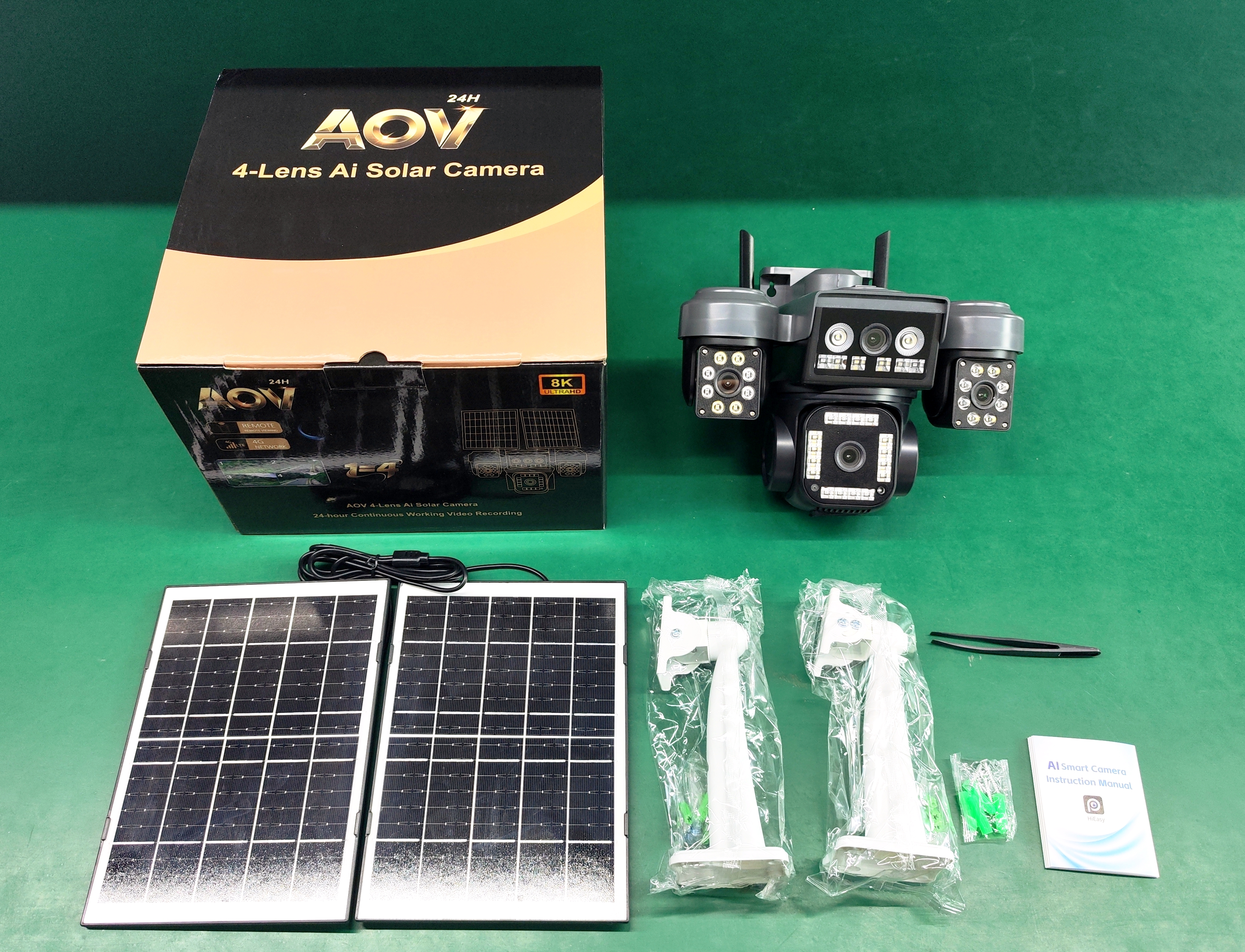 Solar camera home security alarm