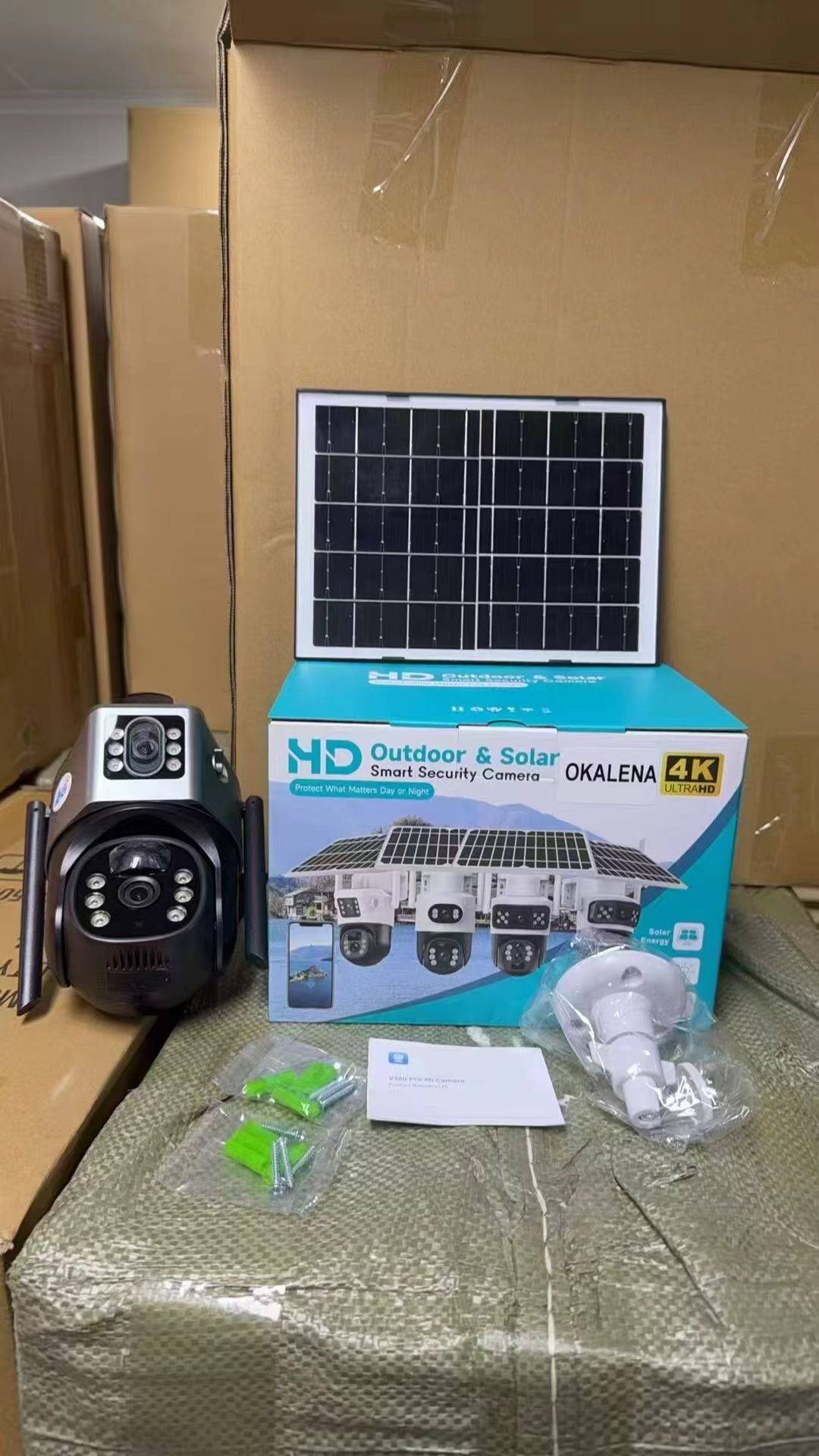 Solar camera home security notify