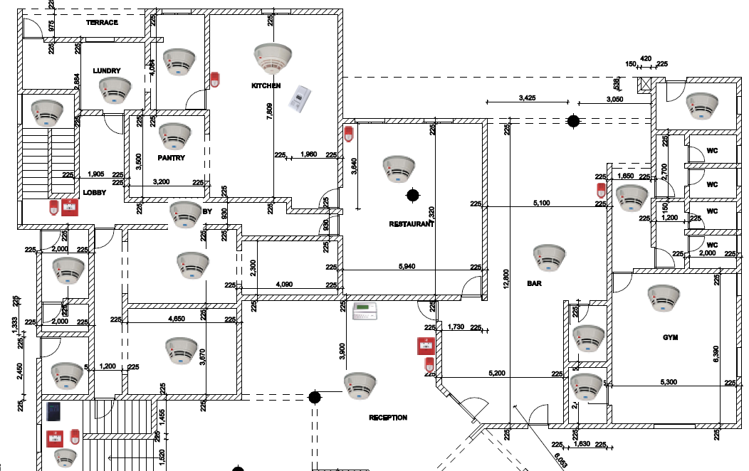 Fire Security Alarm System Design commercial security system schematic diagram 